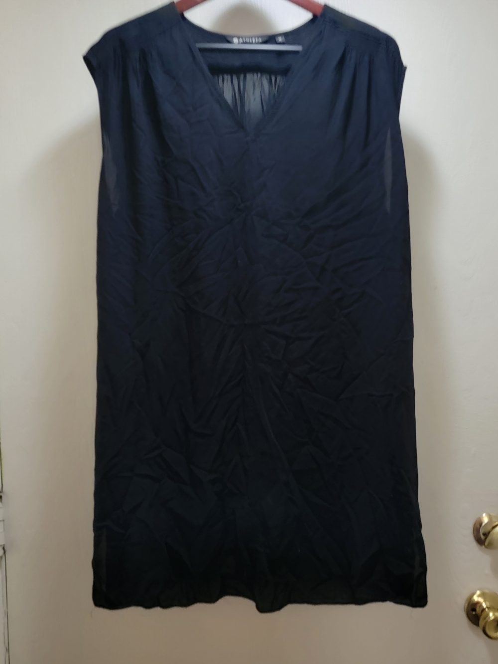 Athleta Black Sheer Tank Dress